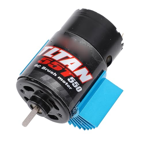 Alomejor 550 RC Car Motor, Brushed Motor with Cooling Fan and Heat Sink for Axial SCX10 HPI JL 90046 Slash 1:10 RC Crawler (55T) - size: 55T
