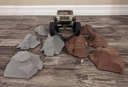 RC Crawler Rock Obstacles 1/18th 1/24th scale trucks (Gray) - Made in the USA