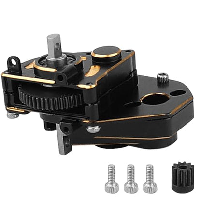 1/24 Brass Transmission Case Assembled Gearbox with Internal Gear for Axial SCX24 AX24 RC Crawler Car Upgrade Part