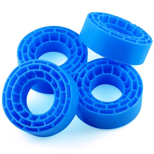 1.3" Silicone Rubber Insert Foam fit for 68-72mm*24-27mm 1.3" Tires, Ultra Soft Blue Silicone Rubber Liner for TRX4M SCX24 1/18 1/24 Crawler Tire, Replacement of Sponge Foams 4pcs (Blue)