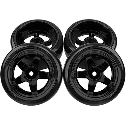 1/10 RC Hard Plastic Drift Tires & Wheel Rims 12mm Hex 10-Spoke & 1/10 RC Drift Tire Hard Plastic Tires & 12mm Hex Hub Wheel Rims