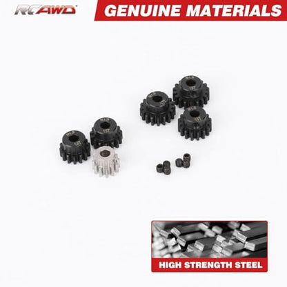 RCAWD Steel 12t 14t 15t 16t 17t 18t Pinion Gear for Losi 1/10 Ford Raptor Baja Rey Rock Rey Series Upgrades Part