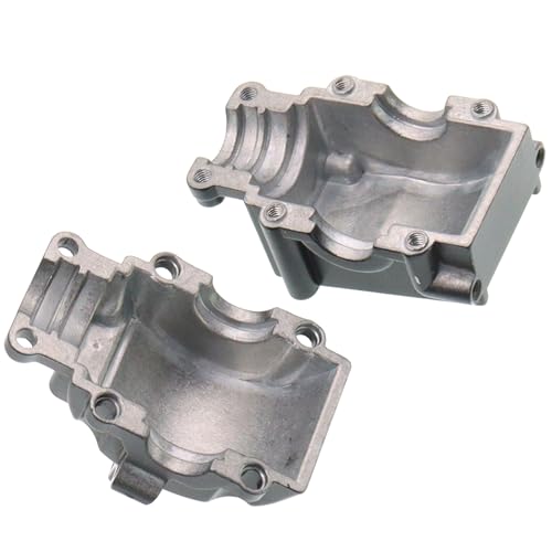 2PCS Metal Front and Rear Differential Gearboxes Housing Cover Compatible with WLtoys 1/14 144010 144001 144002 1/12 124016 124017 124018 124019 RC Car Upgrades Parts (Black) - color: Black