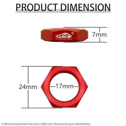 24MM Aluminium Wheel Nut Set (Red) | for 1/5 Scale Hpi ROVAN Km Baja 5b RC Car Parts - color: Red