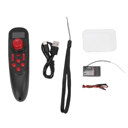 2.4G Vibrating Display RC Transmitter and Receiver Compatible with RC Boat Telemetry Functionality and Cruise Control for Lovers