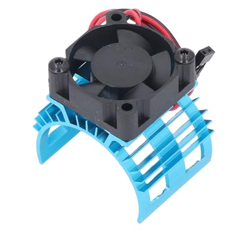 Generic RC Motor Cooling Fan with Aluminum Alloy Heatsink for 540 550 3650 3660 3665 Brushed Brushless Motors Compatible with SCX10 90046 AXI03007 Gen8 VS4-10 (Blue) - color: Blue