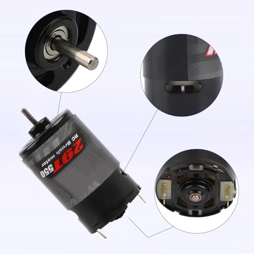 RC Brushed Motor, Low Noise High Performance 550 Motor 29T Standard for Off Road Crawler RC Car Enthusiasts Hobbyists Outdoor Adventure Racing