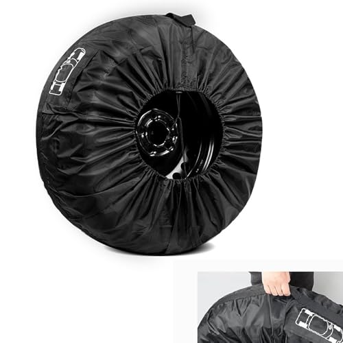 Car Tire Protector, Car Spare Tire Cover, Spare Tire Storage Bag, Universal for Most Cars (Black #31.49")