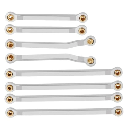 High Clearance Links Set CNC Aluminium Chassis Link for TRX4M High Trail K10 F150 1/18 RC Crawler Upgrade Part (Silver) - color: Silver