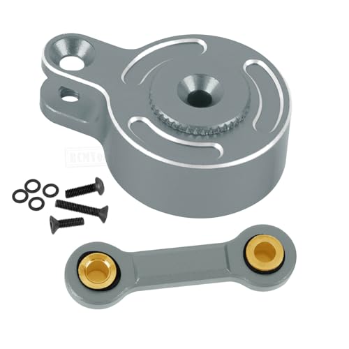 RC Aluminum Fixed Link Steering Servo Saver Upgrades Part for 1/8 Typhon 3S BLX 1/10 Big Rock Granite Senton 3S BLX Kraton Outcast 4S BLX,Titanium - color: Titanium - (Upgrades Part)