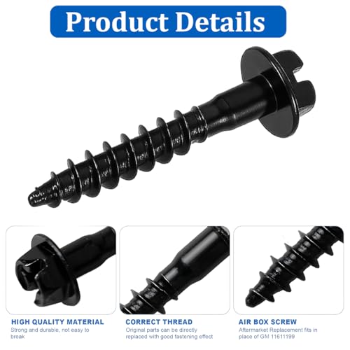 5PCS Car Air Box Screws, Vehicle Air Filter Fixing Retaining Bolts Parts, Automotive Engine Housing Fasteners Repair Screw Accessories, Compatible with Denali Compass Patriot