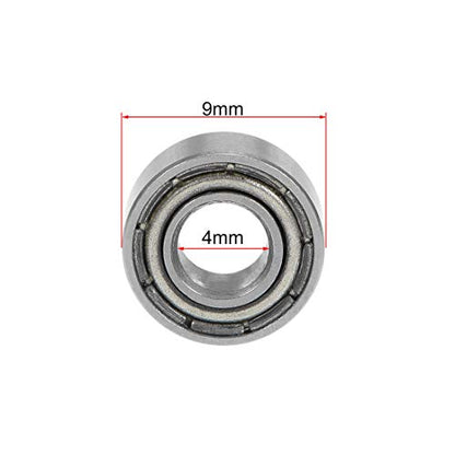 uxcell 684ZZ Deep Groove Ball Bearing 4x9x4mm Double Shielded Chrome Steel Bearings 5-Pack - size: 4mmx9mmx4mm