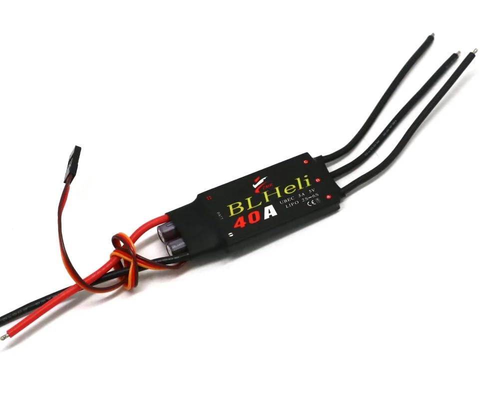 BLHeli RC Brushless ESC 12A 20A 30A 40A 50A 60A 80A with UBEC Motor Electric Speed Controller for Quadcopter Aircraft Model Fixed Wing Multi-axis DIY FPV RC Drone (40A) - color: 40a