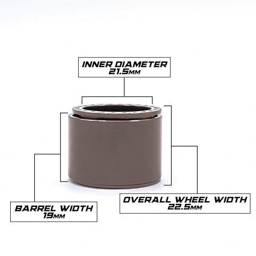 1UP Wheels 1.0" Island Ultra Wide Premium Wheels | Burnt Bronze | for Axial SCX24, AX24, Traxxas TRX4-M, Redcat Ascent-18, FMS FCX18, 7mm Hex Vehicles - Aluminum Beadlock Wheels - color: Burnt Bronze
