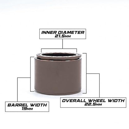 1UP Wheels 1.0" Island Ultra Wide Premium Wheels | Burnt Bronze | for Axial SCX24, AX24, Traxxas TRX4-M, Redcat Ascent-18, FMS FCX18, 7mm Hex Vehicles - Aluminum Beadlock Wheels - color: Burnt Bronze