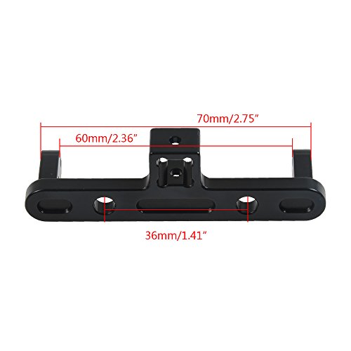 CNC Aluminum Adjustable Drop Trailer Hitch Receiver for Axial Wraith SCX10 SCX10-II 1/10th RC Crawler Car