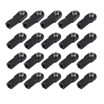 20pcs Link Rod End M4 Ball Joint Head for 1/10 RC Crawler Car for Traxxas TRX‑4 TRX6 SCX10 D90 TF2 CC01 Gen7 Gen8 Upgrades (4pcs Bent &16pcs Straight) - style: 4pcs Bent &16pcs Straight