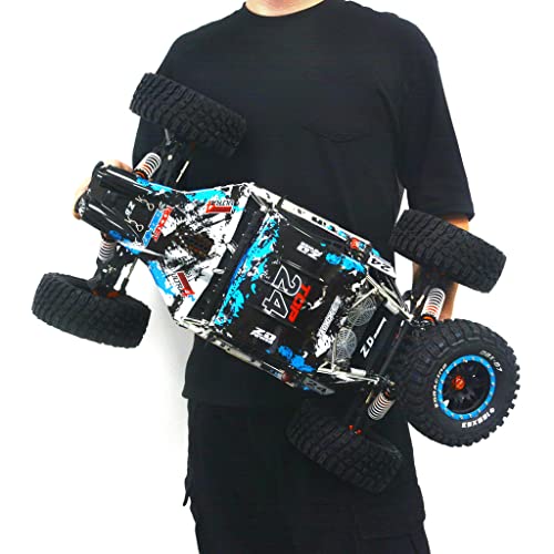 1/7 Scale 4WD Brushless Desert Buggy, 2000KV Motor 150A ESC 25KG Metal Servo, CNC Adjustable Aluminum Shocks, 2.4GHz RTR Hobby Off Road RC Car for Adults 14+（Without Battery） - color: White