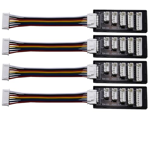 Blomiky 4 Pack JST-XH-7P to 2S-6S Adapter Board and Balace Socket Cables for B6 B6AC C150 T240 T400 Lithium Battery Charge/XH-7P Board *4