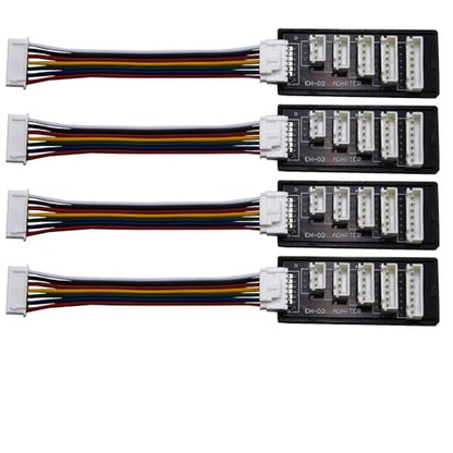 Blomiky 4 Pack JST-XH-7P to 2S-6S Adapter Board and Balace Socket Cables for B6 B6AC C150 T240 T400 Lithium Battery Charge/XH-7P Board *4