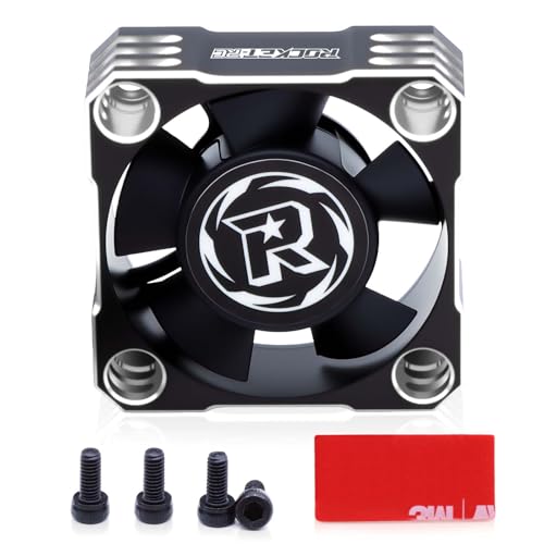 Surpass Hobby Motor Cooling Fan,30mm ESC Cooling Fan 28000RPM RC Model HeatSink Fan for 1/8 1/10 1/12 Scale RC Car Truck 540 550 Motor (Silver) - color: Silver