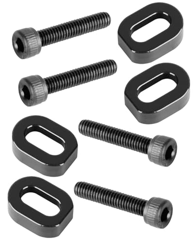 RC 7075 Aluminum Motor Mount Washers Shims Upgrades Part for 1/5 Scale TRX X-MAXX 6S 8S XRT 8S RC Car.Shims with Screws Hops Up,Black - color: Black(for 1/5)