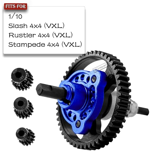 53T Spur Gear Upgrades Part for Slash 4X4/VXL Stampede 4X4/VXL Rustler 4X4/VXL,53T Slipper Clutch Eliminator with Pinions Gears Set(15T 17T 19T),Hardened Steel RC Upgrades,#6878,Navy Blue - color: Navy Blue(53t)
