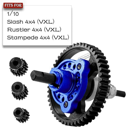 53T Spur Gear Upgrades Part for Slash 4X4/VXL Stampede 4X4/VXL Rustler 4X4/VXL,53T Slipper Clutch Eliminator with Pinions Gears Set(15T 17T 19T),Hardened Steel RC Upgrades,#6878,Navy Blue - color: Navy Blue(53t)