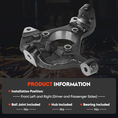 Front Left Right Steering Knuckle for Chevy Silverado GMC Sierra 1500 99-06, HD Classic 07, Suburban 1500 Tahoe Yukon 00-06, Avalanche 1500 02-06, Cadillac Escalade 02-06, ESV 03-06, EXT 02-06