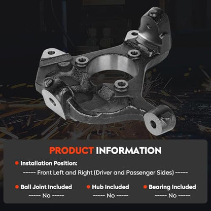 Front Left Right Steering Knuckle for Chevy Silverado GMC Sierra 1500 99-06, HD Classic 07, Suburban 1500 Tahoe Yukon 00-06, Avalanche 1500 02-06, Cadillac Escalade 02-06, ESV 03-06, EXT 02-06