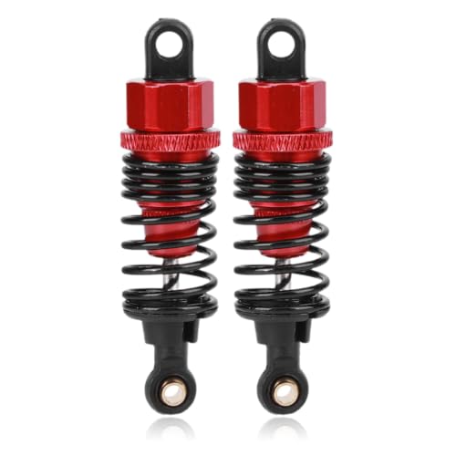 Shock Struts Damper, 2 Pcs Front Rear Shocks Damping Metal RC Car Upgrades Part Absorbers Oil Damper for 1/10 Flat RC Racing Car (60MM) - size: 60MM