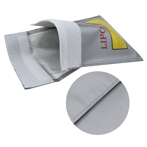 Lithium Battery Explosion-Proof Bag High Temperature Storage Protective Bag Safe Flame Retardant Multi-Functional fire Protection Bag 18 * 23cm Silver -1pcs - color: Silver