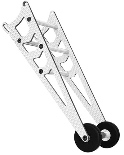 RC Carbon Adjustable Wheelie Bar Kit Tail Wheel Head up Wheel Upgrades Part for 1/10 Slash,Rustler,Bandit,Stampede VXL 2WD,Carbon Adjustable Wheelie Bar w/Mount Hops Up,Titanium - color: Titanium（upgrades Part）