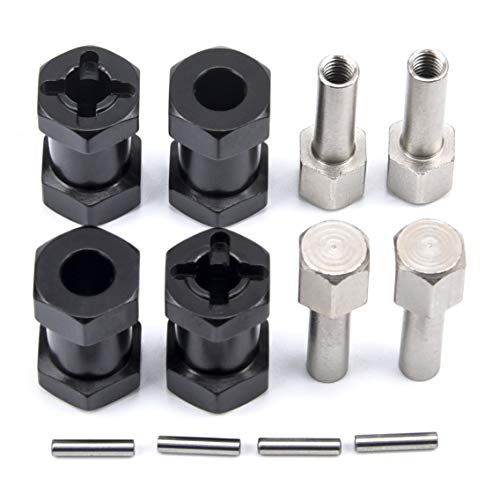 12mm Wheel Hex Hub 20mm Extension Hex Drive Adapter | For 1/10 RC Crawler, SCX10 D90, 4PCS - style: 20mm