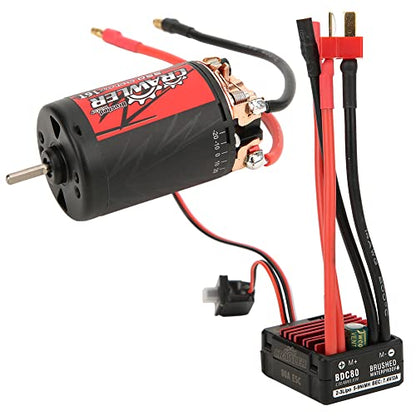 550 Brushed Motor and 80A ESC HighPerformance Kit for 1/10 RC Crawlers Durable Construction 215g