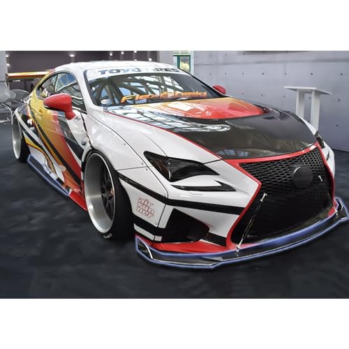 x xotic tech 9Pcs Front Bumper Lip Chin Spoiler + Side Skirt Winglets Diffuser + Rear Bumper Canard Splitter Car Body Kits + Black Adjustable 10"-13" Support Rods Universal Fit Most Vehicles - color: Black, size: Full Wide Body Kit w/10"-13" Rod