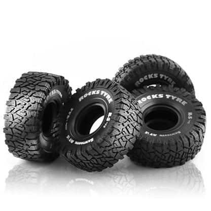 1.9 RC Crawler Tires With Foam Insert Rubber Mud Tyres 120mm For 1/10 RC Crawler Car Axial SCX10 90046 AXI 03007 TRX4 Tamiya CC01 Redcat Gen8 RC4WD 1.9 inch Beadlock Wheel Rims 4PCS