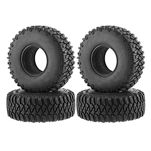 1.55 inch Tires Rubber Tyres for 1:10 RC Crawler Car D90 TF2 Tamiya CC01 LC70 MST JIMNY 90069 (95mm, A) - color: 95mm