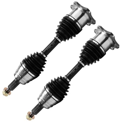 Detroit Axle - 4WD 2 Front CV Axles for 01-10 Chevy Silverado 2500HD 3500HD | 2001-2006 Silverado 3500 1500HD 1999-2004 Silverado 2500 GMC Sierra Yukon Tahoe K1500 K2500 Suburban K3500 - size: 2X1900511-NEW-V1/Pair
