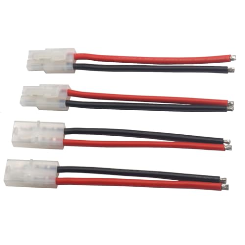 8-Pair Connector Adapter, 14AWG Silicone Wire, 10cm | For RC car LiPo battery connectors, compatible with FPV truck, boat charger, and battery adapters