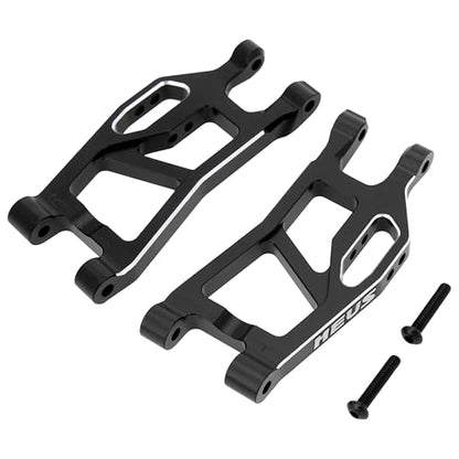 MEUS RACING Aluminum Suspension Arms Kit for Traxxas 1/16 Mini Maxx Upgrade Parts #10731 (Black) - color: Black