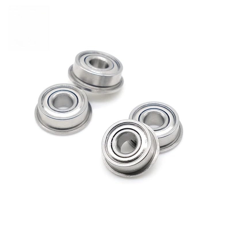 MF104ZZ Flange Bearing 4x10x4 mm ABEC-7 (10 PCS) Miniature Flanged MF104 Z ZZ Ball Bearings - size: MF104ZZ 4x10x4