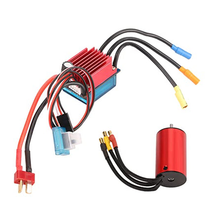 Brushless Motor and ESC Combo, S2845 3700KV Aluminum Alloy High-Speed Motor with 35A ESC for Traxxas for HSP 1/12 RC Car