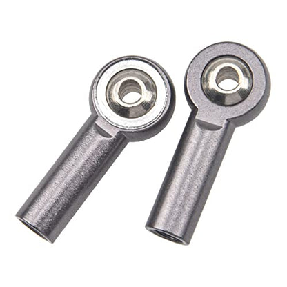 10Pcs ShareGoo M3 Tie Rod End Ball Head Holder Link 3mm Thread Ball Joint Compatible with Redcat HSP Traxxas Axial 1/10 RC Car Truck Boat DIY Robot Airplane,L26mm (Titanium)