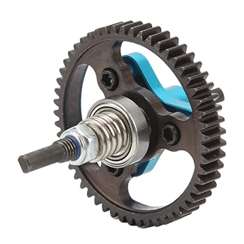 53T Aluminum Alloy Steel Hollow Differential Gear Complete Slipper Clutch, for TraxxasSlash 2 Wheel Drive 1/10 RC Car, 53T Differential Gear Slipper Clutch Assembly (Blue)