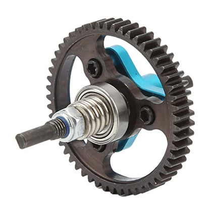 53T Aluminum Alloy Steel Hollow Differential Gear Complete Slipper Clutch, for TraxxasSlash 2 Wheel Drive 1/10 RC Car, 53T Differential Gear Slipper Clutch Assembly (Blue)