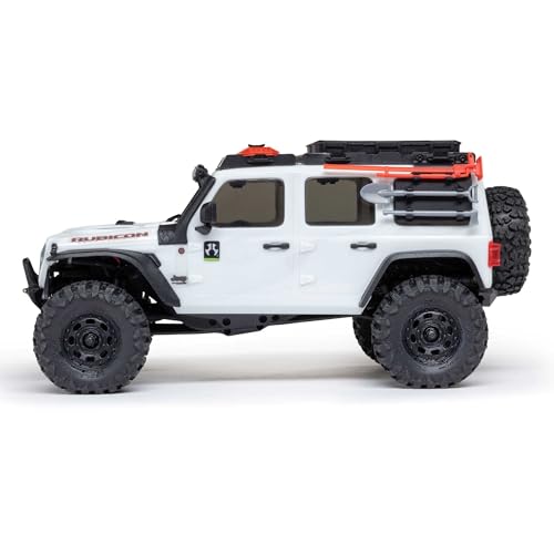Axial 1/30 SCX30 Jeep Wrangler JLU 4X4 RTR Rock Crawler, White | Brushed, Battery & Charger Included, AXI-2261T2 - color: White
