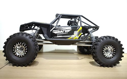 RC 1.9 Beadlock Wheels Negative Offsets 8mm and Tires for 1/10 SCX10 SCX10 SCX10 Pro TRX4 TRX6 Gen7/8 RC Crawler Remote Control Car Upgrades Aluminum 1.9 Wheel Rims (Silver Black) DK - color: Silver Black