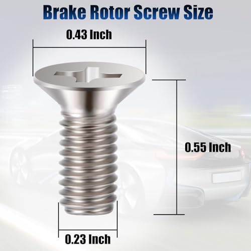 8 PCS Stainless Steel Brake Disc Rotor Screws, Disc Brake Fixing Screw | Brake Disc Rotor Screws for Front and Rear, 93600-06014-0H, Compatible with Honda, Acura, Hyundai and Kia Models