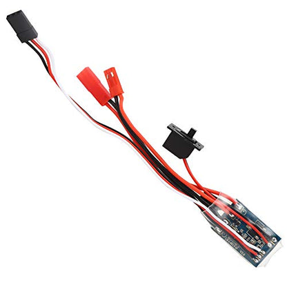 Bidirectional 30A Brushed ESC Speed Controller, with Brake Function, for RC Car Boat DIY (Black)